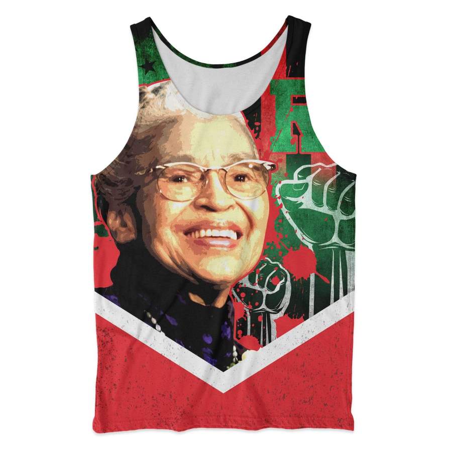 African American Flag Rosa Park  Tank Top