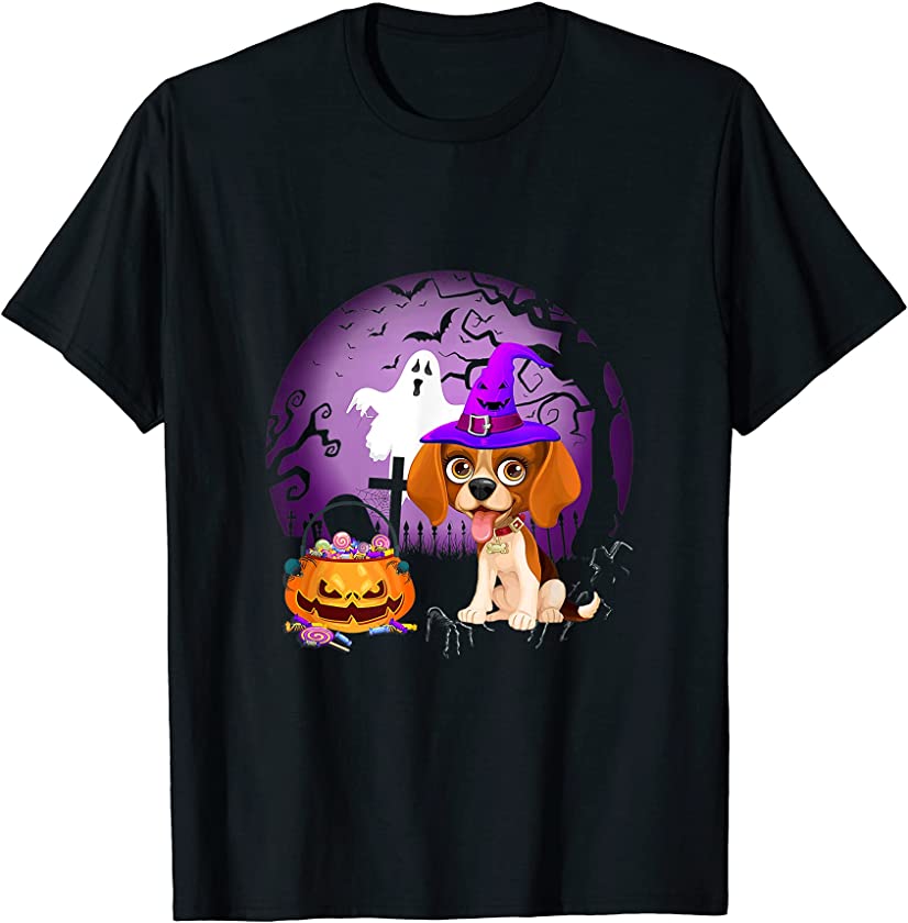 Beagle Dog Candy Pumpkin Halloween Lover T-Shirt