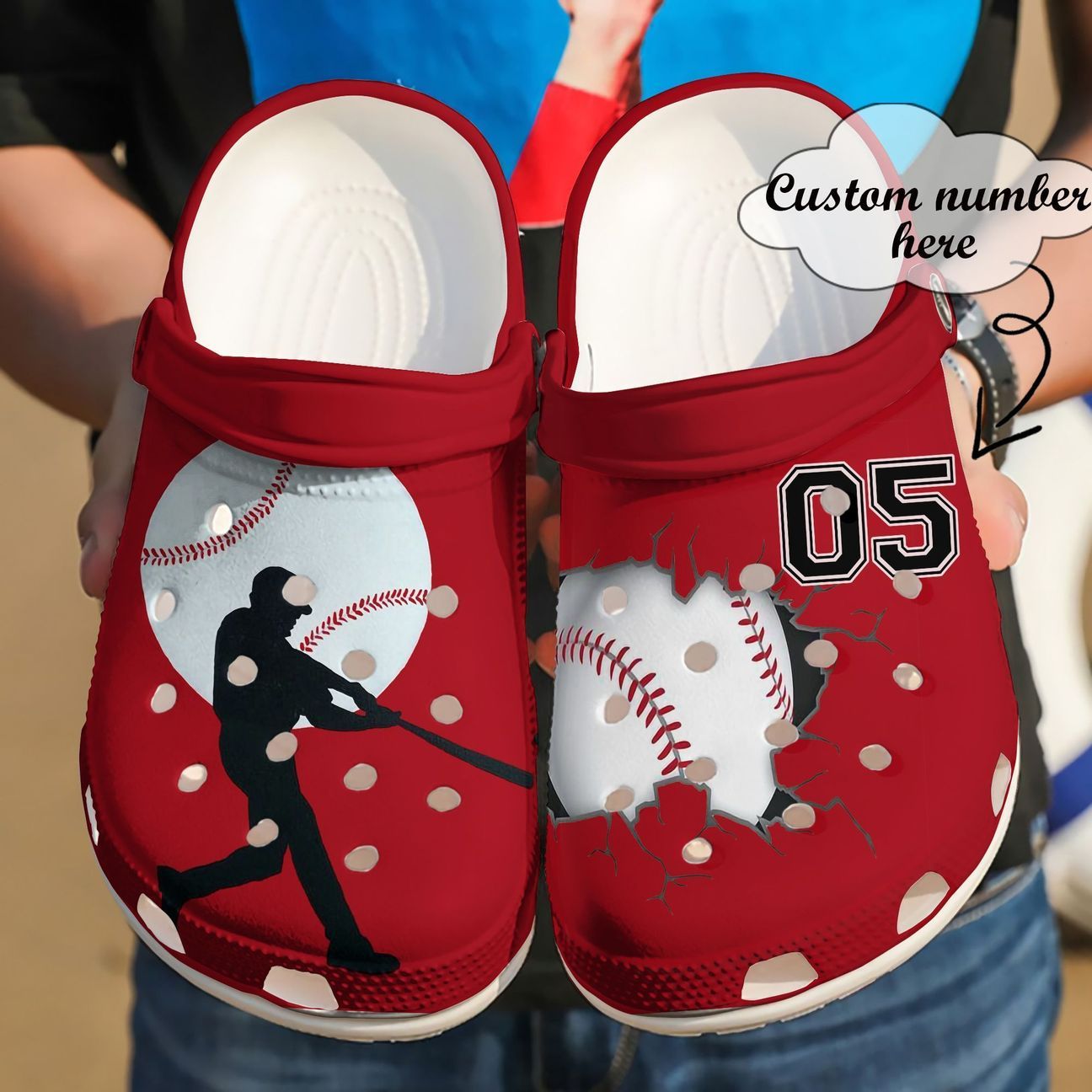 Baseball Personalized Clog, Custom Name, Text Baseball Player, Fashion Style For Women, Men, Kid, Print 3D