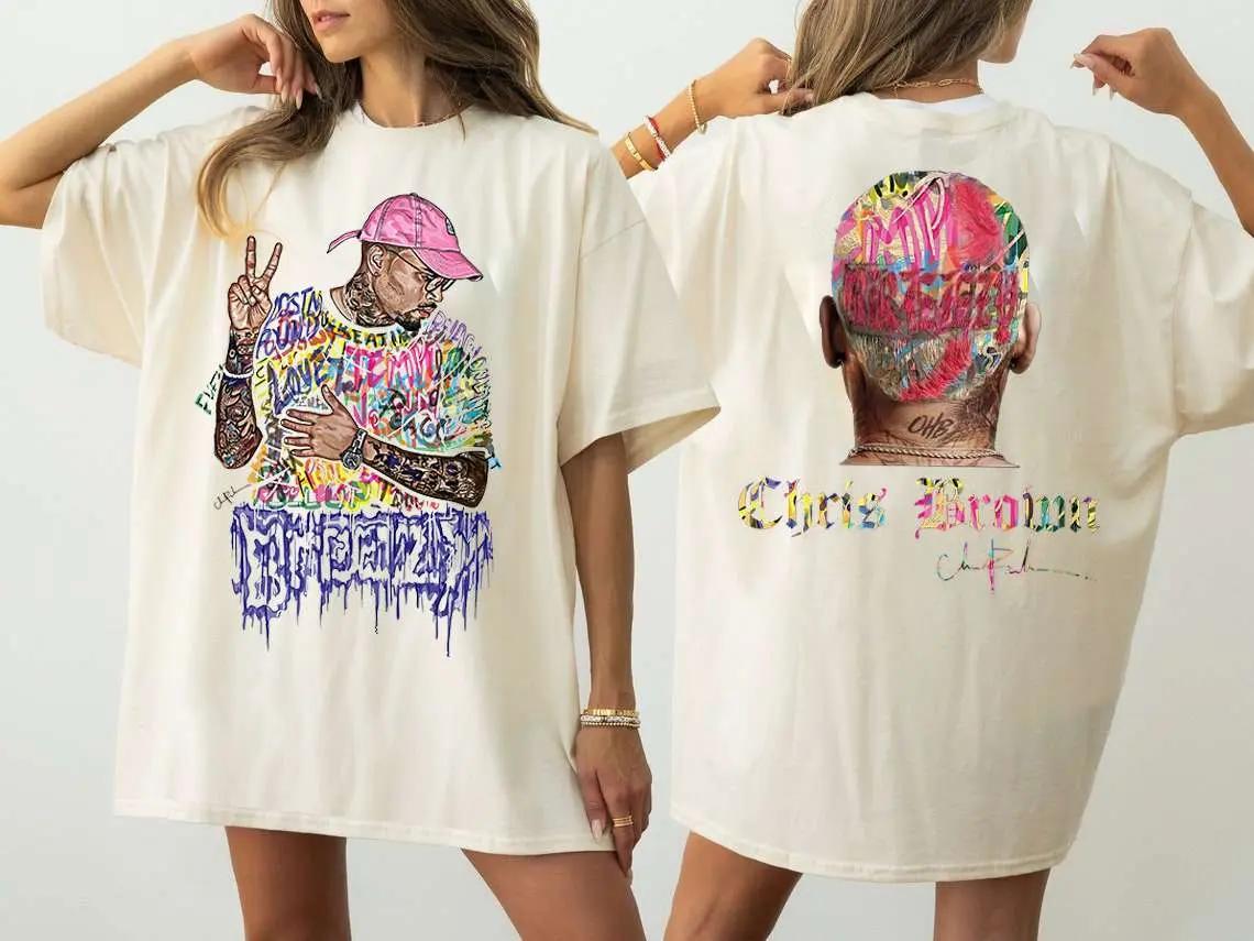 Chris Brown Tour Breezy Bowl XX 2025 2-Sided Retro Concert Shirt Official Chris Brown Graphic Tee, Fan Gift & Merch, Unisex Casual Streetwear