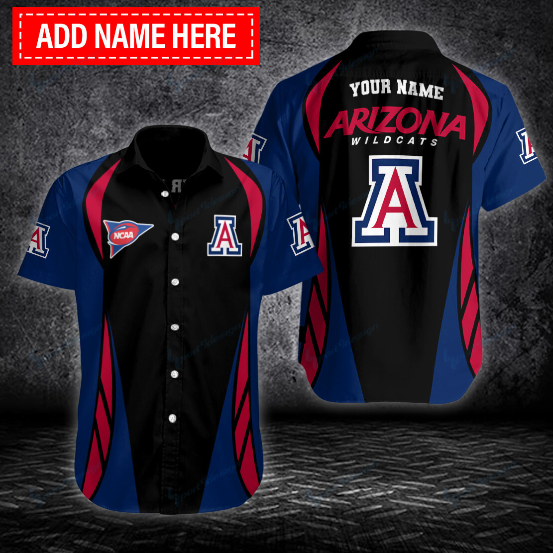 Arizona Wildcats Personalized Button Shirts Bg294