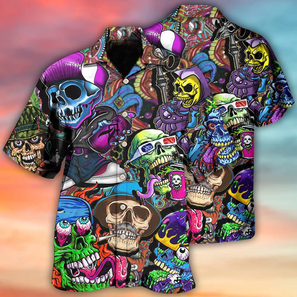 Skull Colorful Style Hawaii Shirt Ha9511