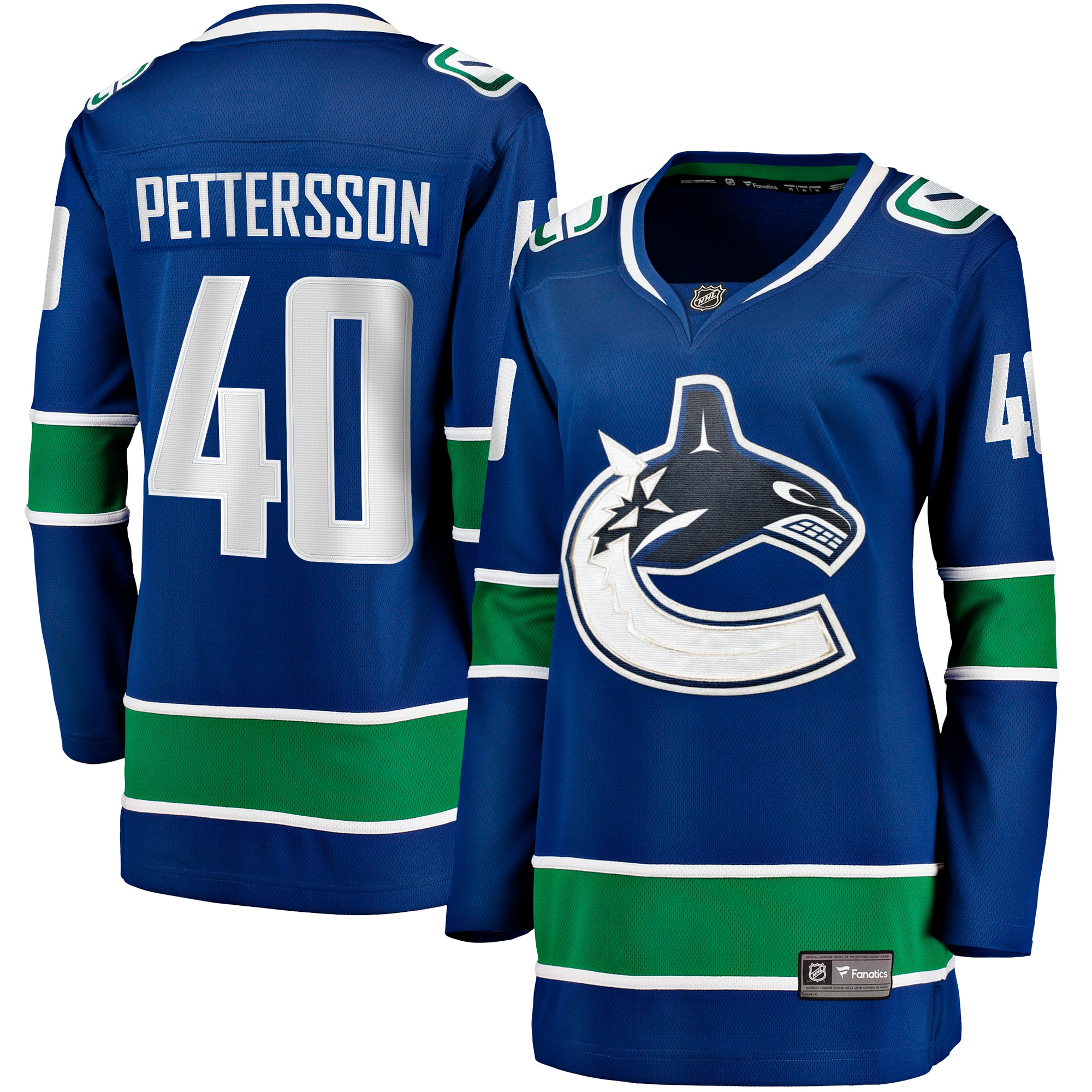 Elias Pettersson Vancouver Canucks Branded Women's Home Breakaway Player Jersey – Blue 2