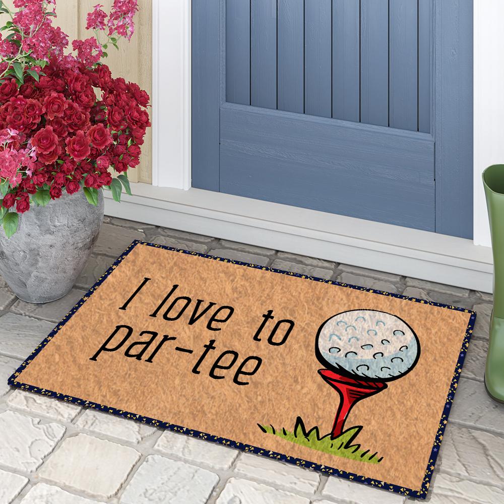 I Love To Partee Easy Clean Welcome Doormat | Felt And Rubber | Do2267