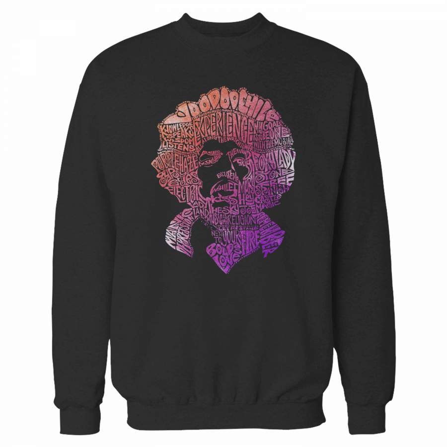 Jimmy Hendrix Lyrics Typography Sweatshirt