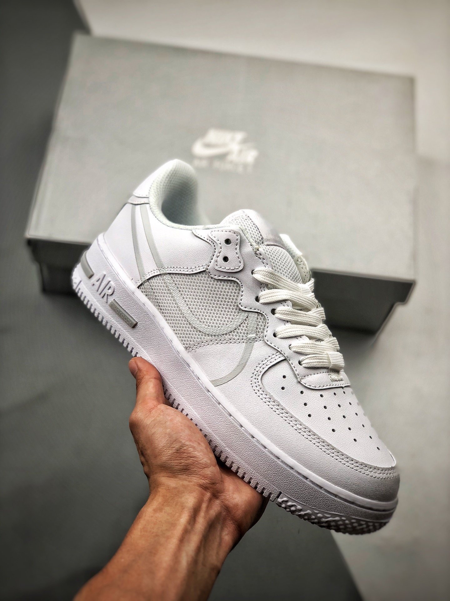 Nike Air Force 1 React DMSX in WhitePure Platinum 5340078