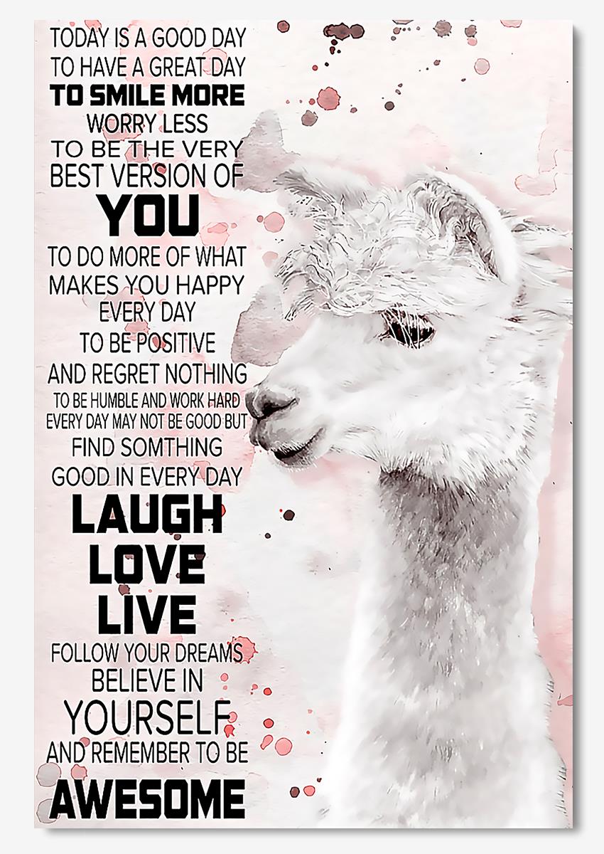 Today Is A Good Day To Have A Great Day Motivational Quote Wall Art For Sheep Lover Home Decor Poster