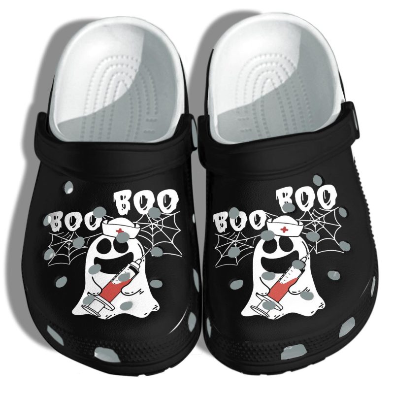 Funny Ghost Nurse Boo Boo Custom Shoes – Happy Halloween Outdoor Shoe Birthday Gift For Men Women