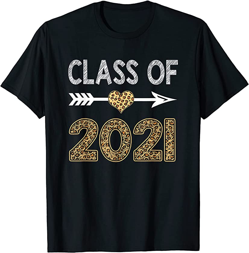 Class Of 2021 Grow With Me Kindergarten Kid Boy Girl Leopard T-Shirt