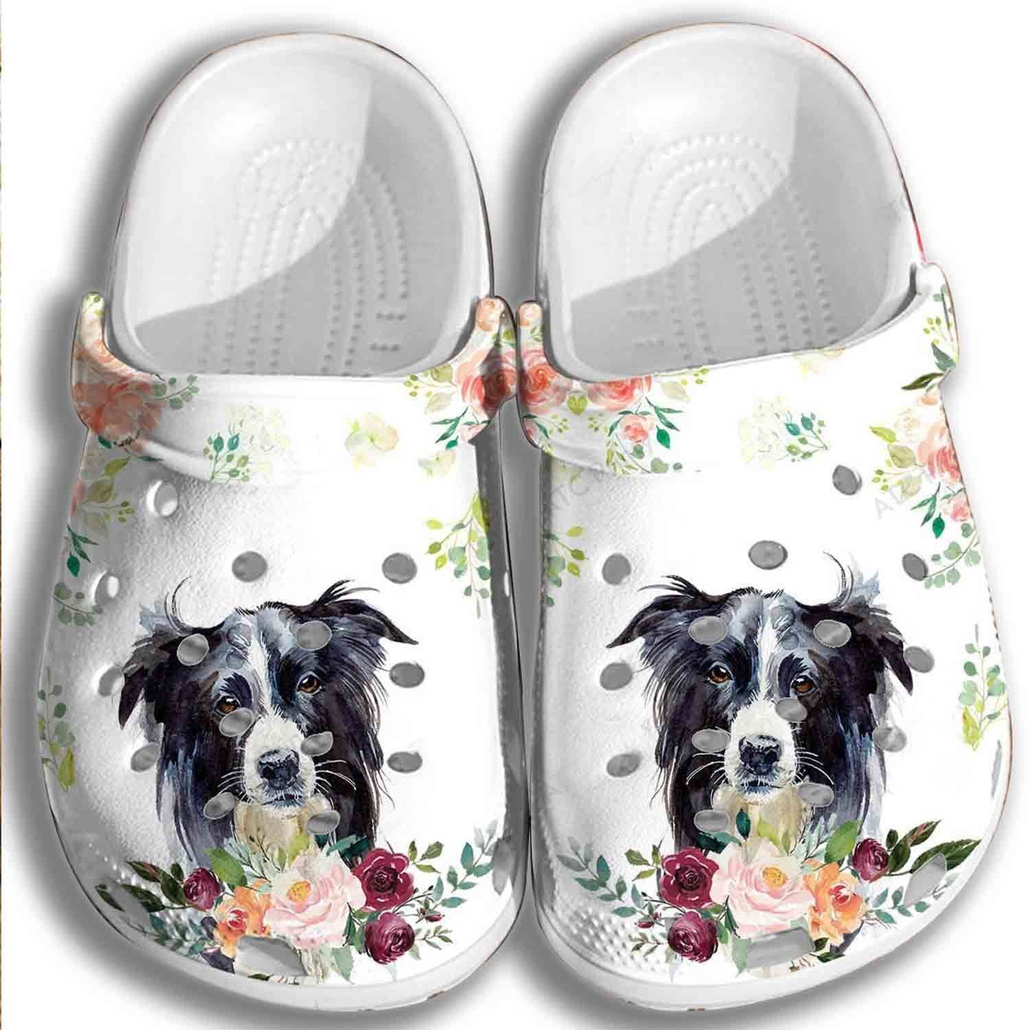 Dog Flower Croc Shoes For Women – Animal Shoes Crocbland Clog Gifts For Niece Daughter