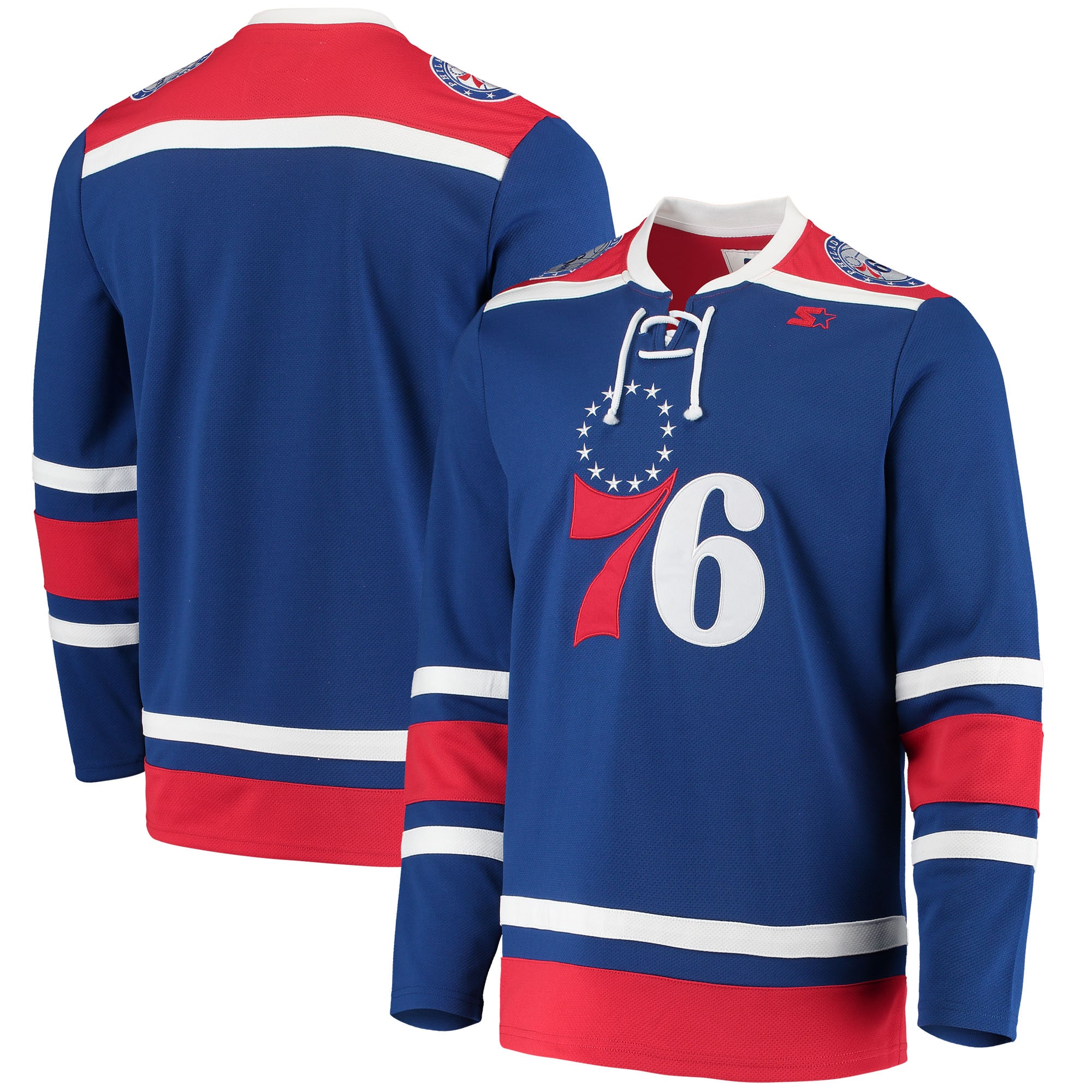 Philadelphia 76ers G-III Sports by Carl Banks Pointman Hockey Fashion Jersey – Royal