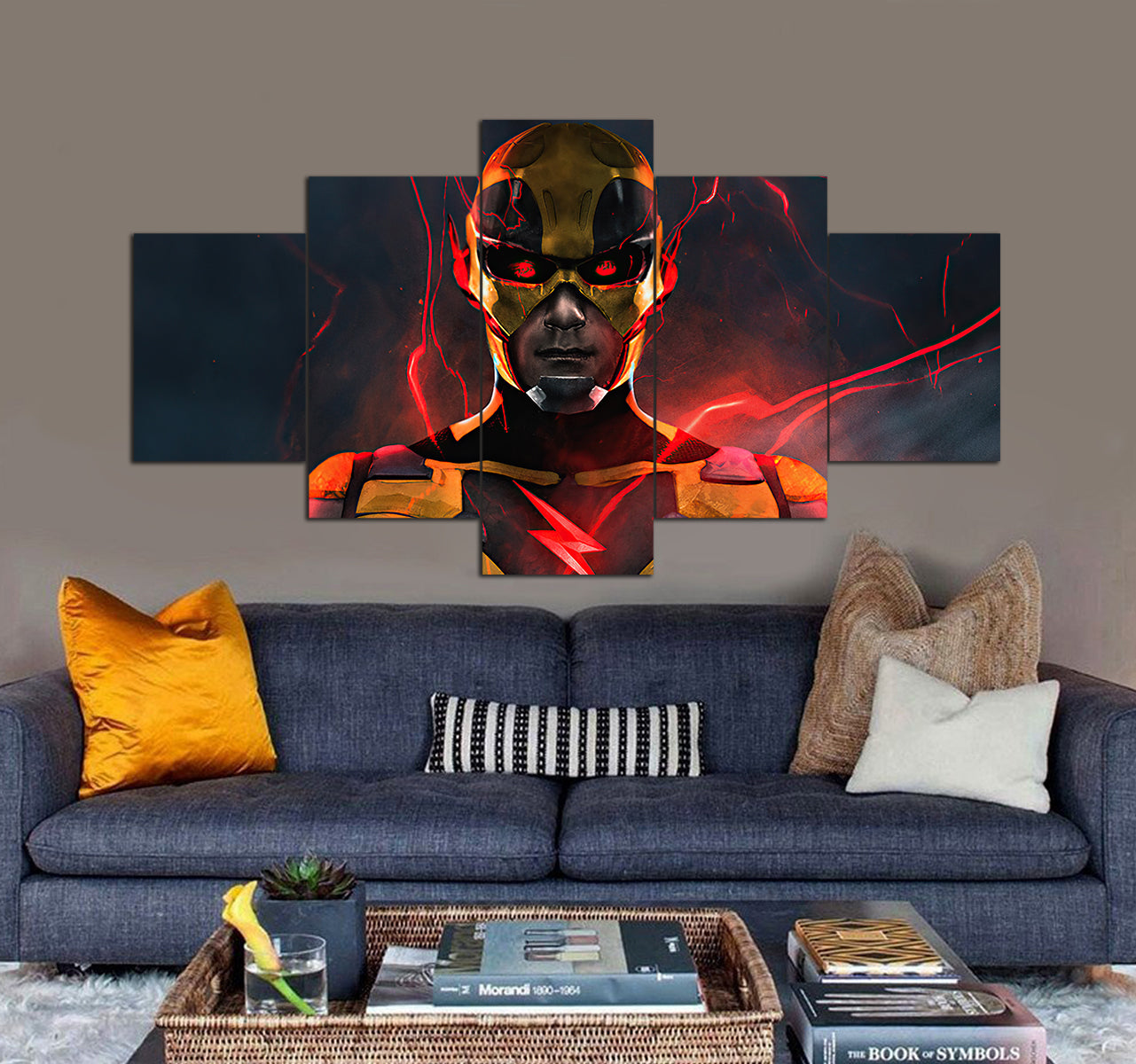 Reverse Flash DC Villain 3D 5 piece canvas art