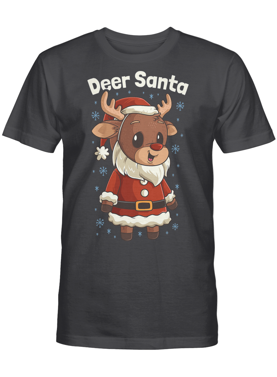 AmazeStyleZ Santa’s Reindeer, Ugly Christmas Sweater, Christmas Gift Ideas, Christmas TreeXmas Deer Santa Reindeer Shirt Santa Claus Letter Pun T-Shirt