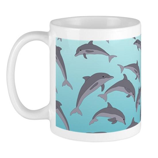 Dolphins Swim Around Mug Accent Mug Campfire Mug Color Changing Mug Pride Gifts Double Side Printed Ceramic Coffee Mug Tea Cups Latte