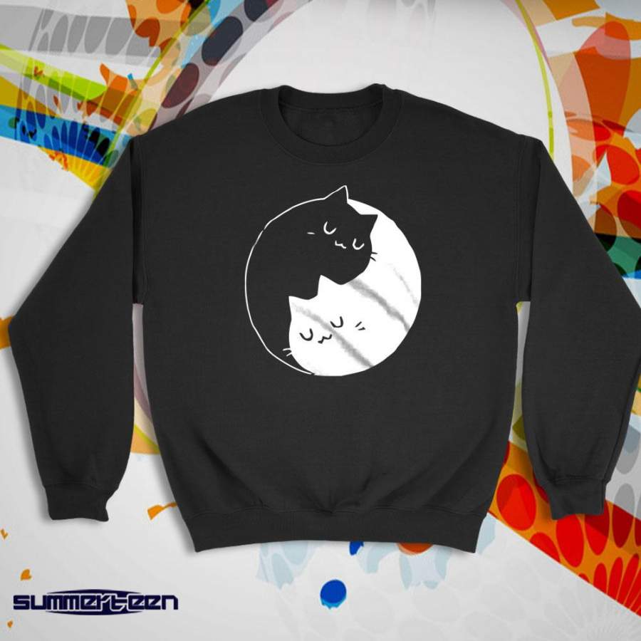 Yin Yang Cats Kittens Women’S Sweatshirt