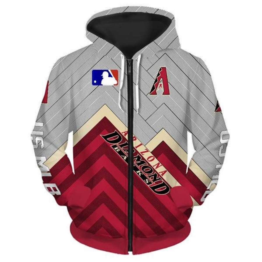 Arizona Diamondbacks 3D Zipper Hoodie