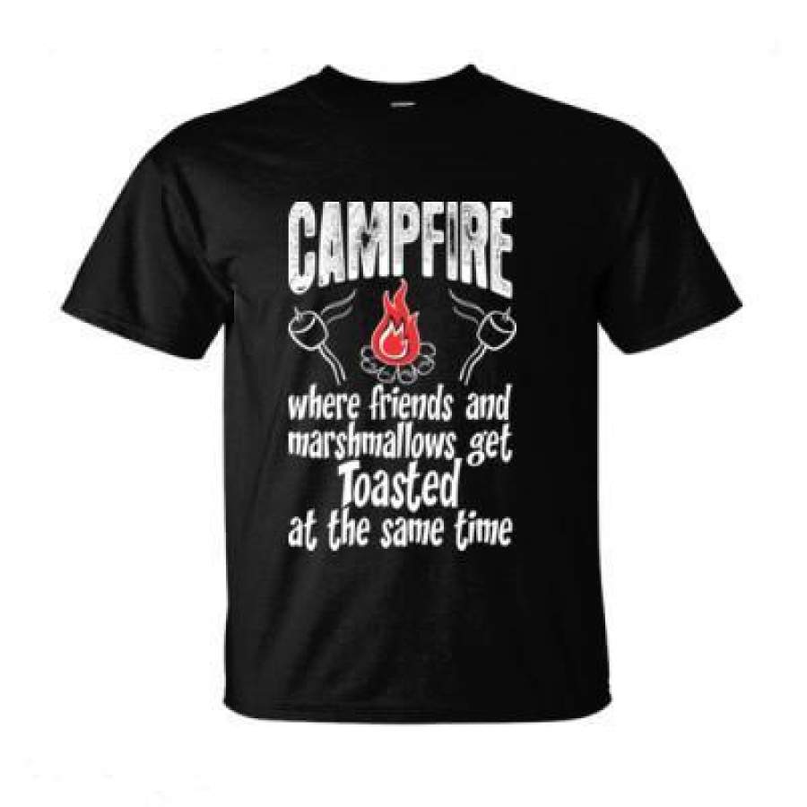 AGR Campire Where Friends And Marshmallows Get Toasted At The Same Time – Ultra-Cotton T-Shirt