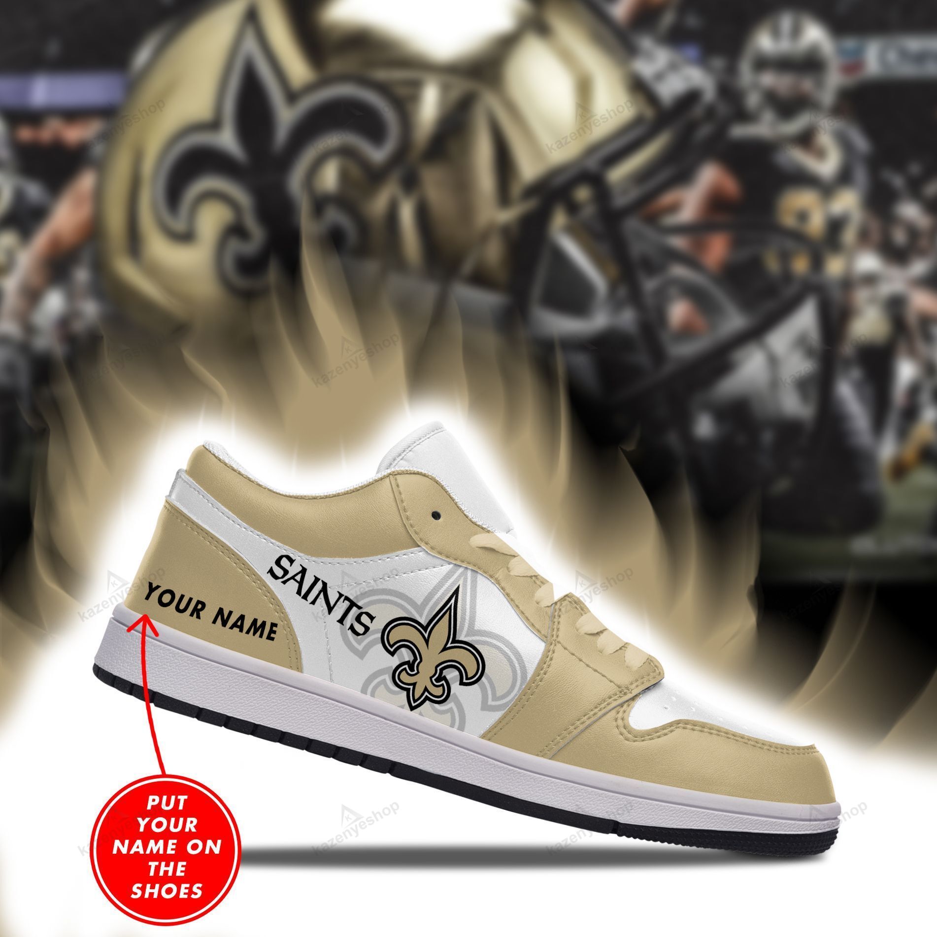 New Orleans Saints Lj Sneakers 005