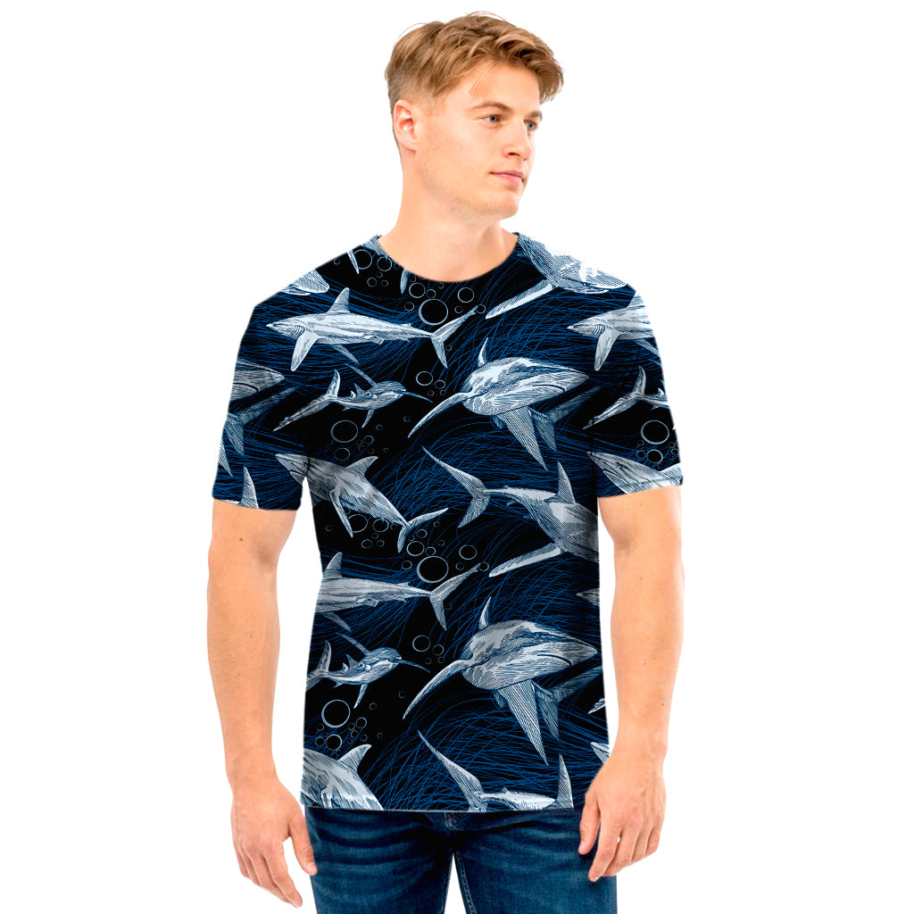 Shark Underwear Pattern Print Men’S T-Shirt