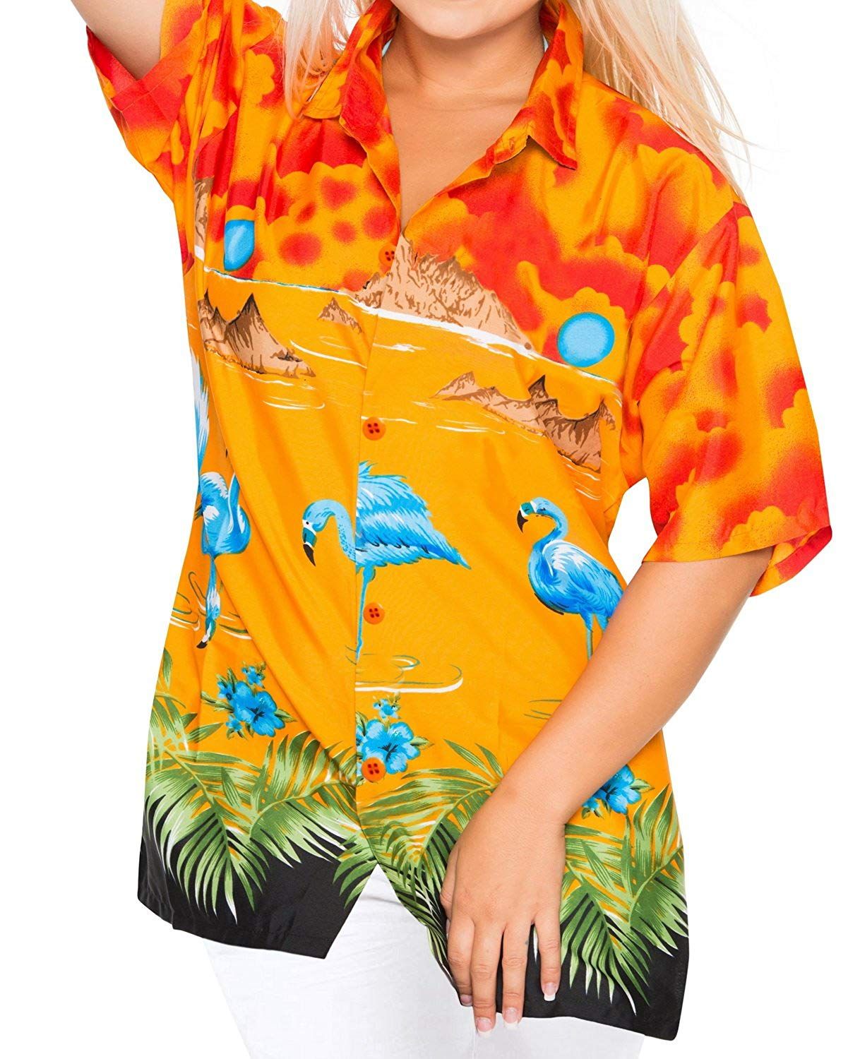 Flamingo Orange Amazing Design Hawaii Shirt Ha86984