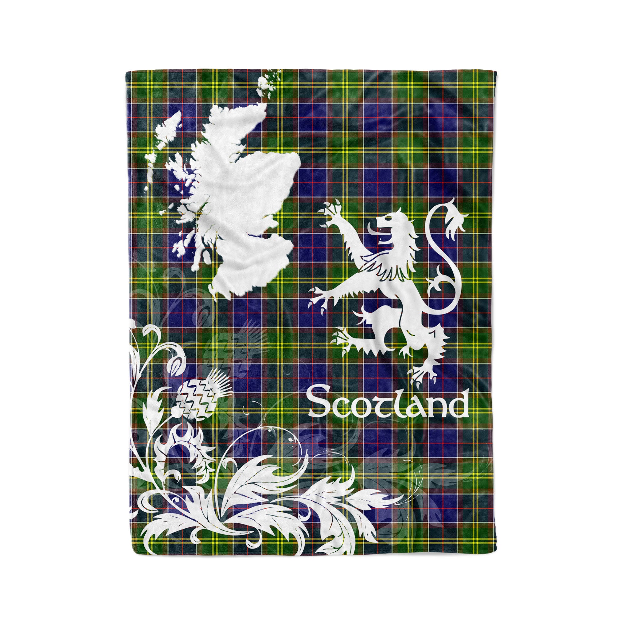 Tartan Plaid Fleece Blanket Tartan Blanket Thistle And Lion Scottish Clan Arnott Plaid Blanket