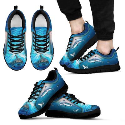 Shark Blue Ocean Sneakers Shoes