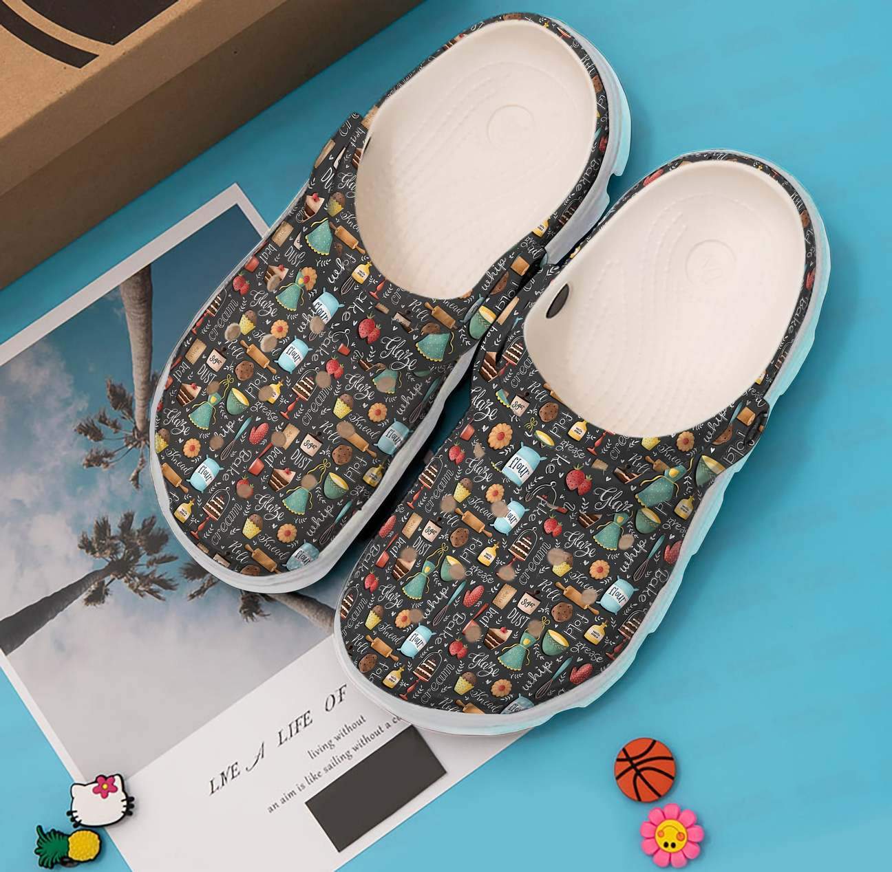 Bake Personalized Clog, Custom Name, Text Bake Love Pattern, Fashion Style For Women, Men, Kid, Print 3D