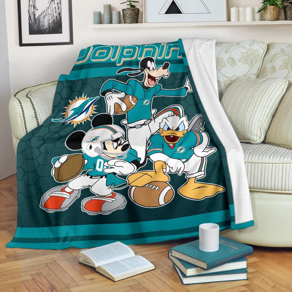 Dolphins Team Fleece Blanket Football Fan Gift Idea