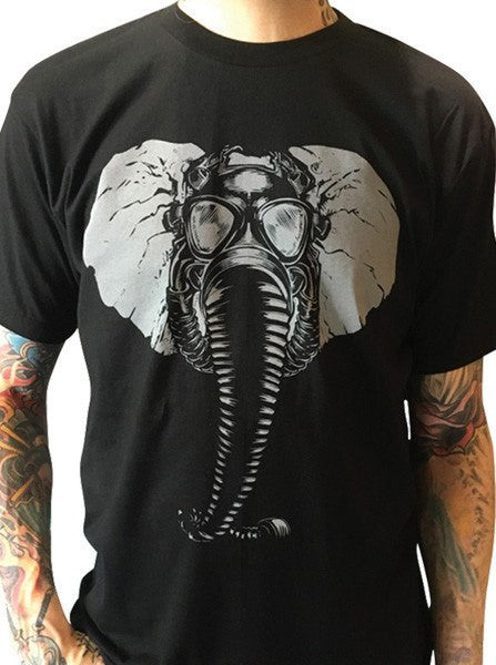 Men’S Elephant Gasmask Tee By Mindzai Apparel