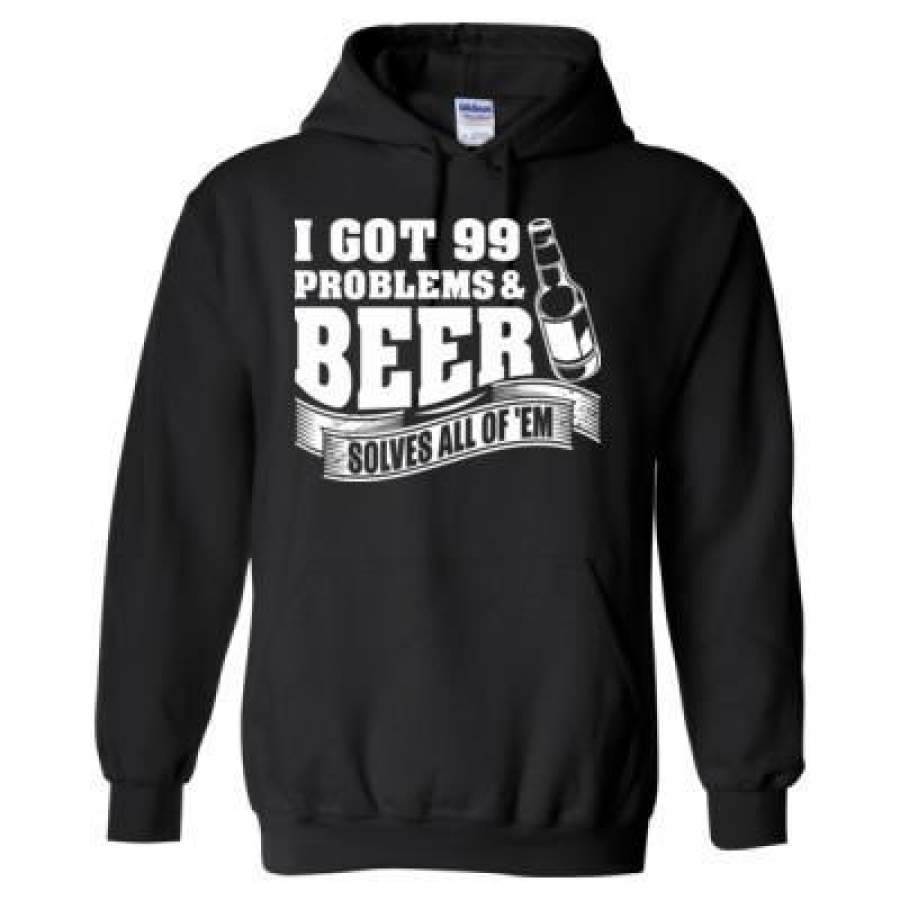 AGR I Got 99 Problems And Beer Solves All Of Them – Heavy Blend™ Hooded Sweatshirt