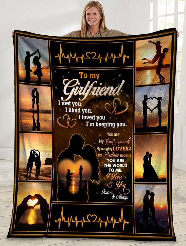 To My Girlfriend I Am Keeping You Fleece Blanket Gift For Family,Birthday,Girlfriend,Couple,Gift Home Decor Bedding Couch Sofa Soft And Comfy Cozy