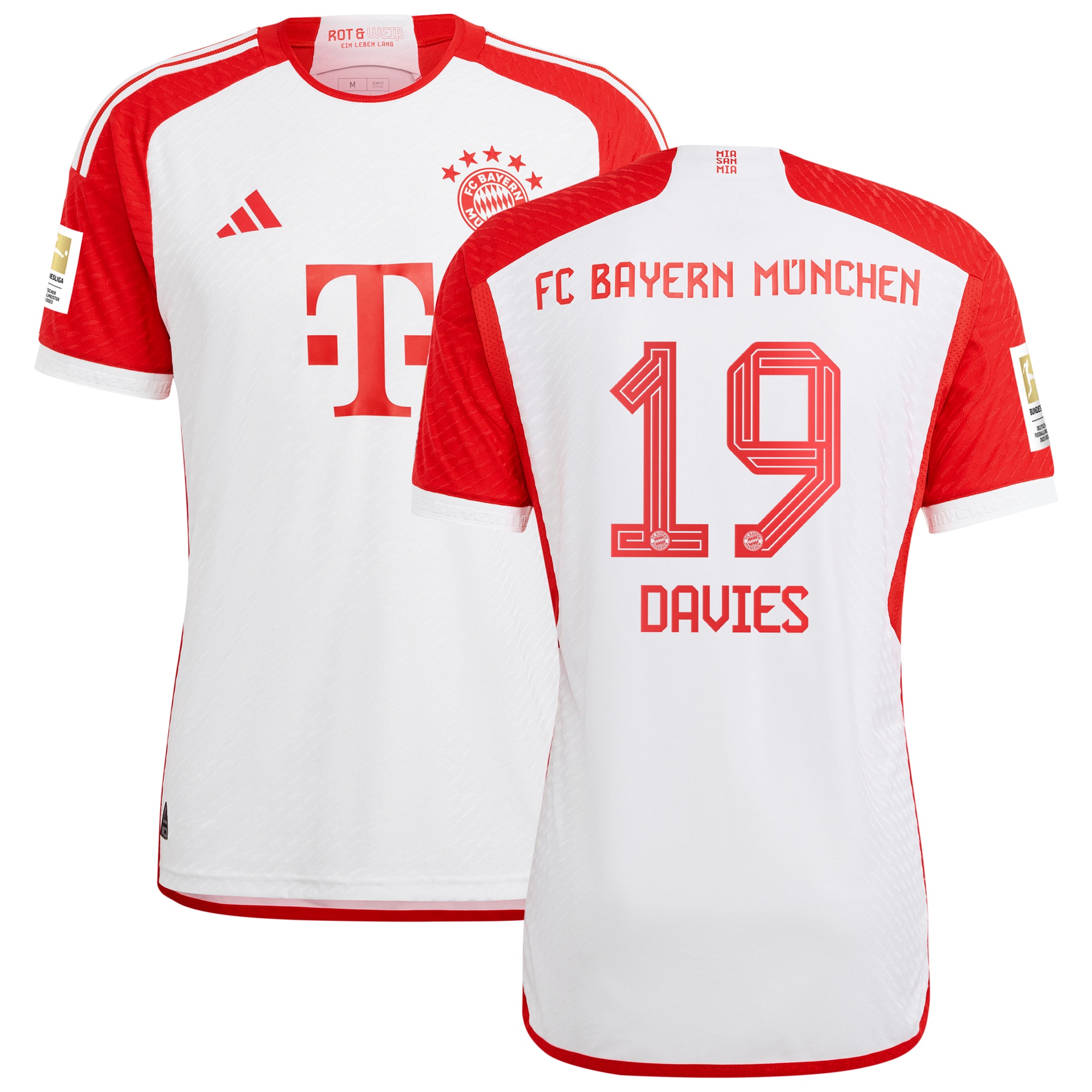 Alphonso Davies Bayern Munich 2023/24 Home Authentic Jersey – White