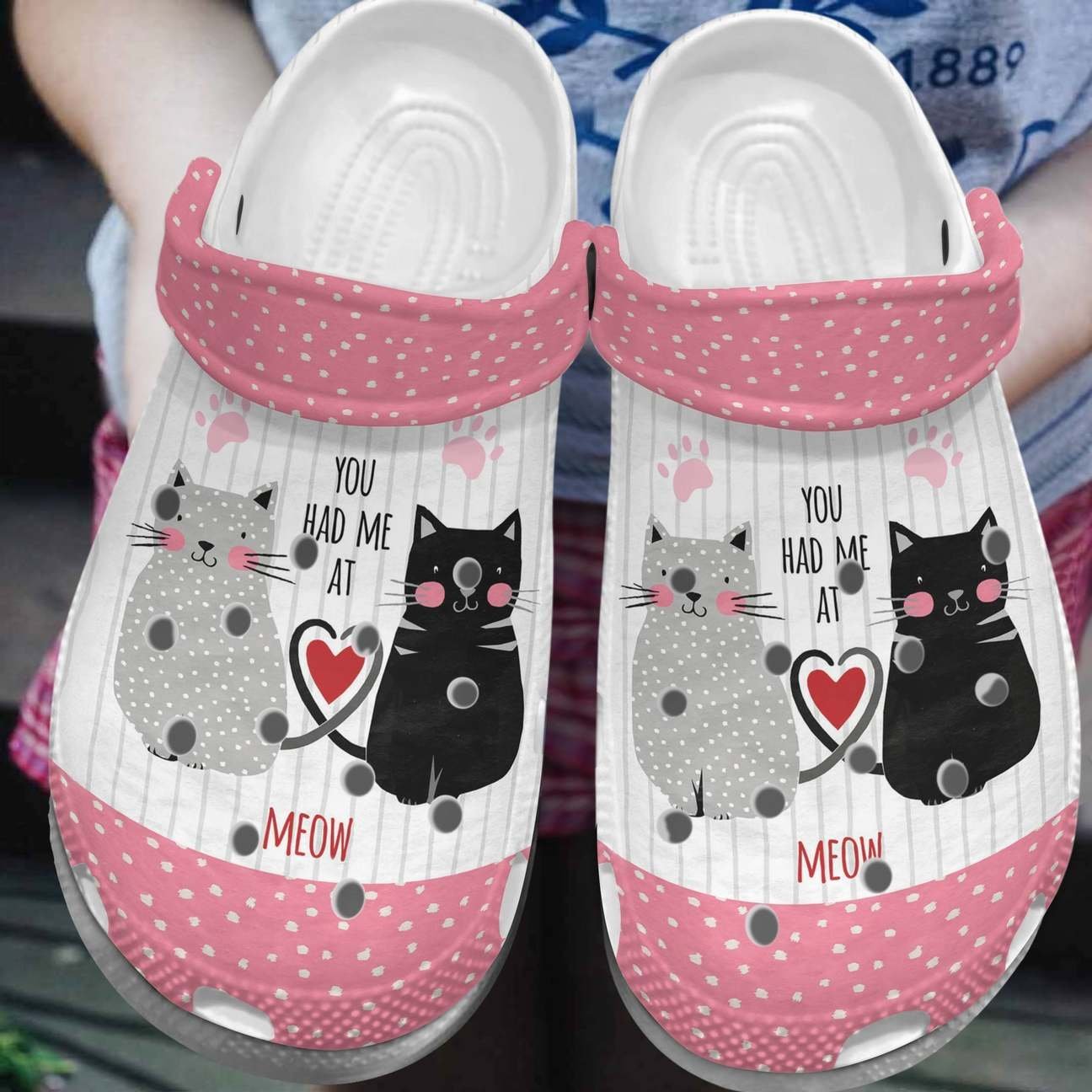 Cat Personalized Clog, Custom Name, Text, Color, Number Fashion Style For Women, Men, Kid, Print 3D You Had Me At Meow