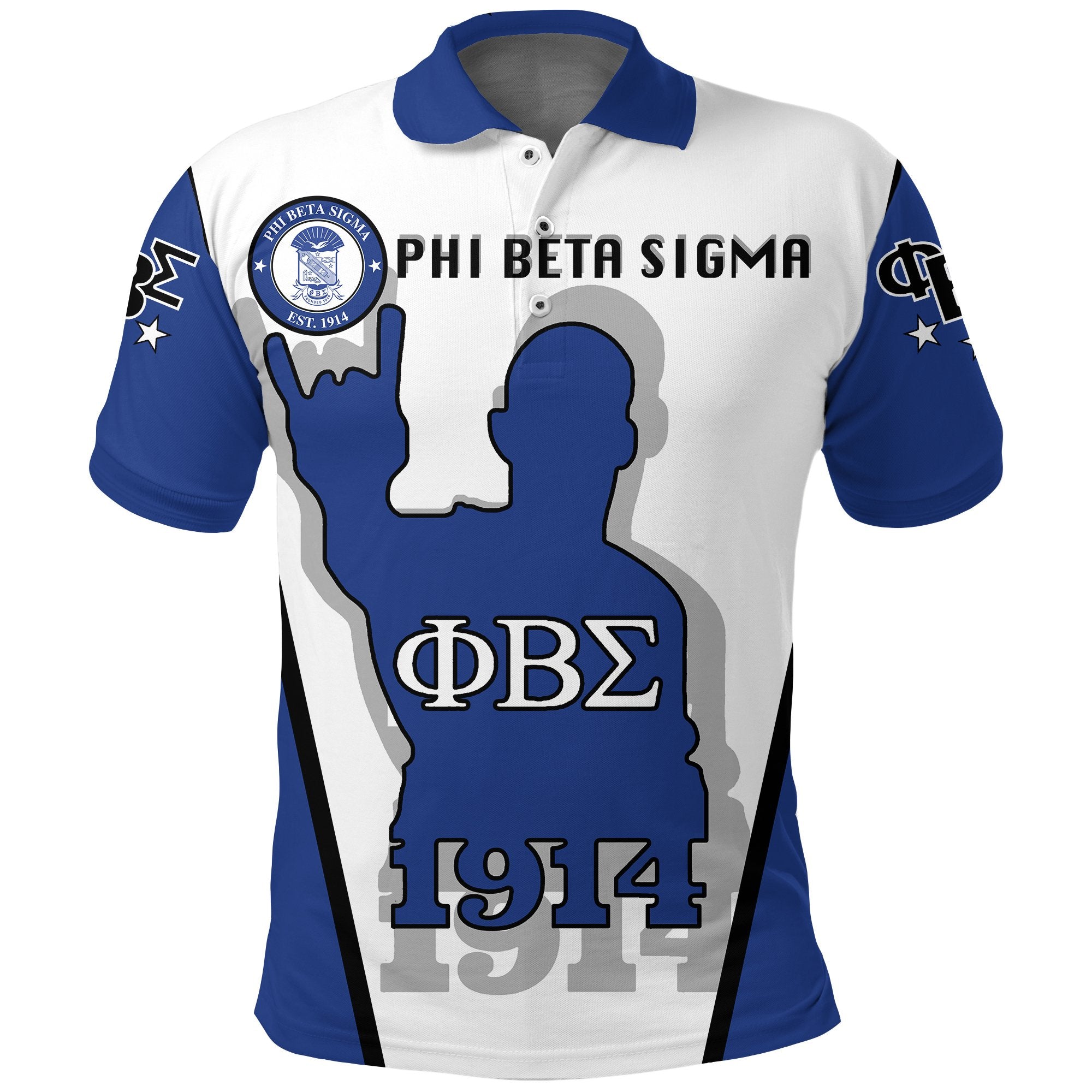 Phi Beta Sigma Hand Sign Polo Shirt – Lt20