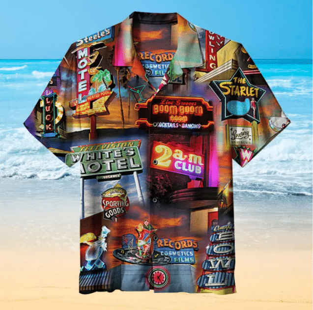 Neon Sign Collage For Man And Woman Print Short Sleeve Hawaii Shirt Ha65894