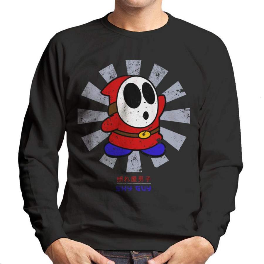 Shy Guy Retro Japanese Mario Men’s Sweatshirt