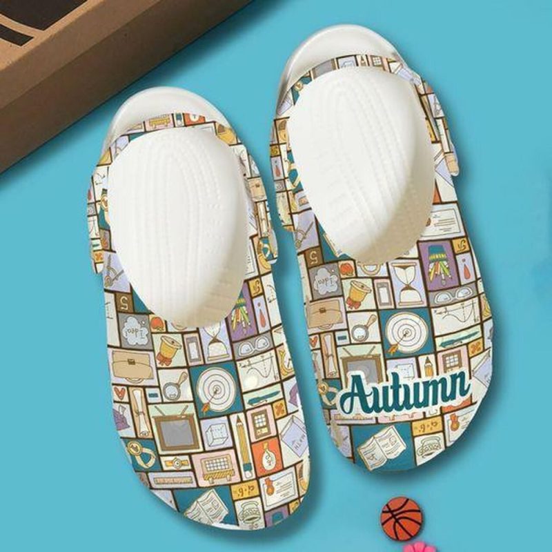 Teaching School Map Personalized Gift For Lover Rubber clog Shoes Comfy Footwear