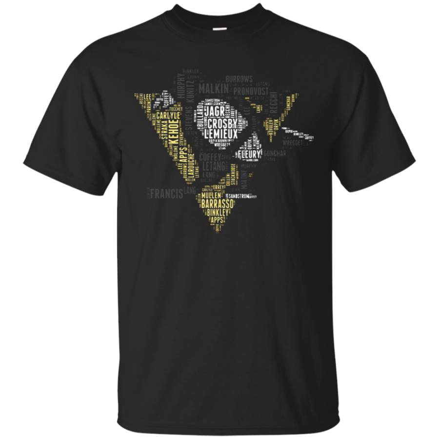 AGR Pittsburgh Penguins Player Names And Team Logo T-Shirt