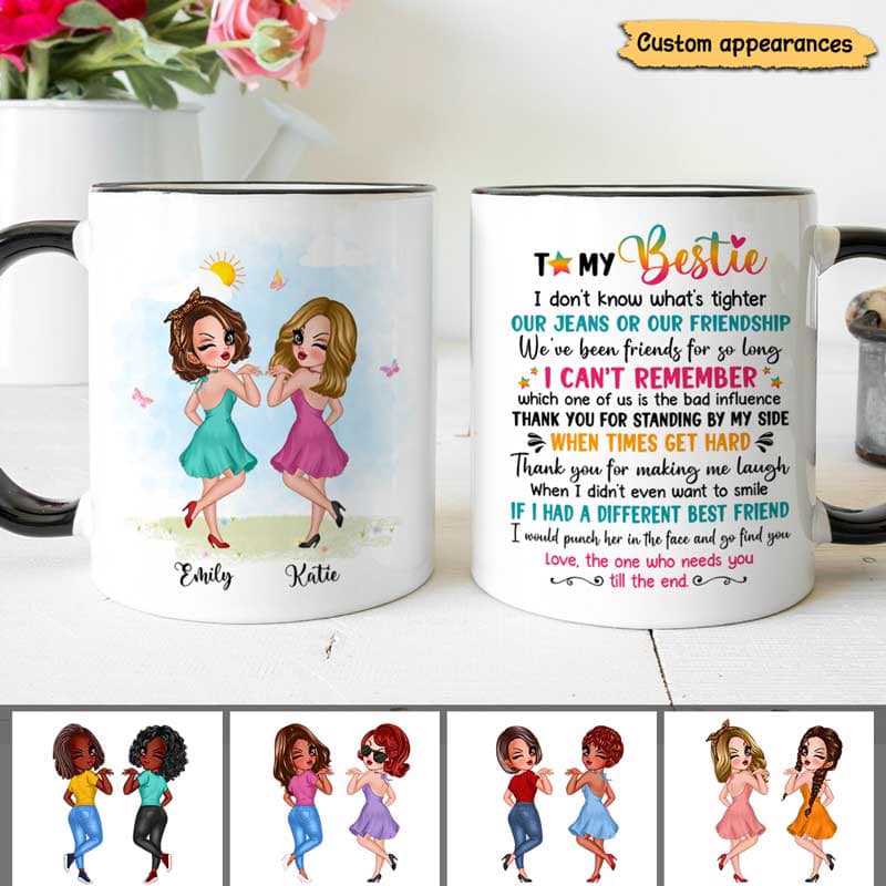 Besties Don‘T Know What’S Tighter Best Friend Gift Personalized Mug