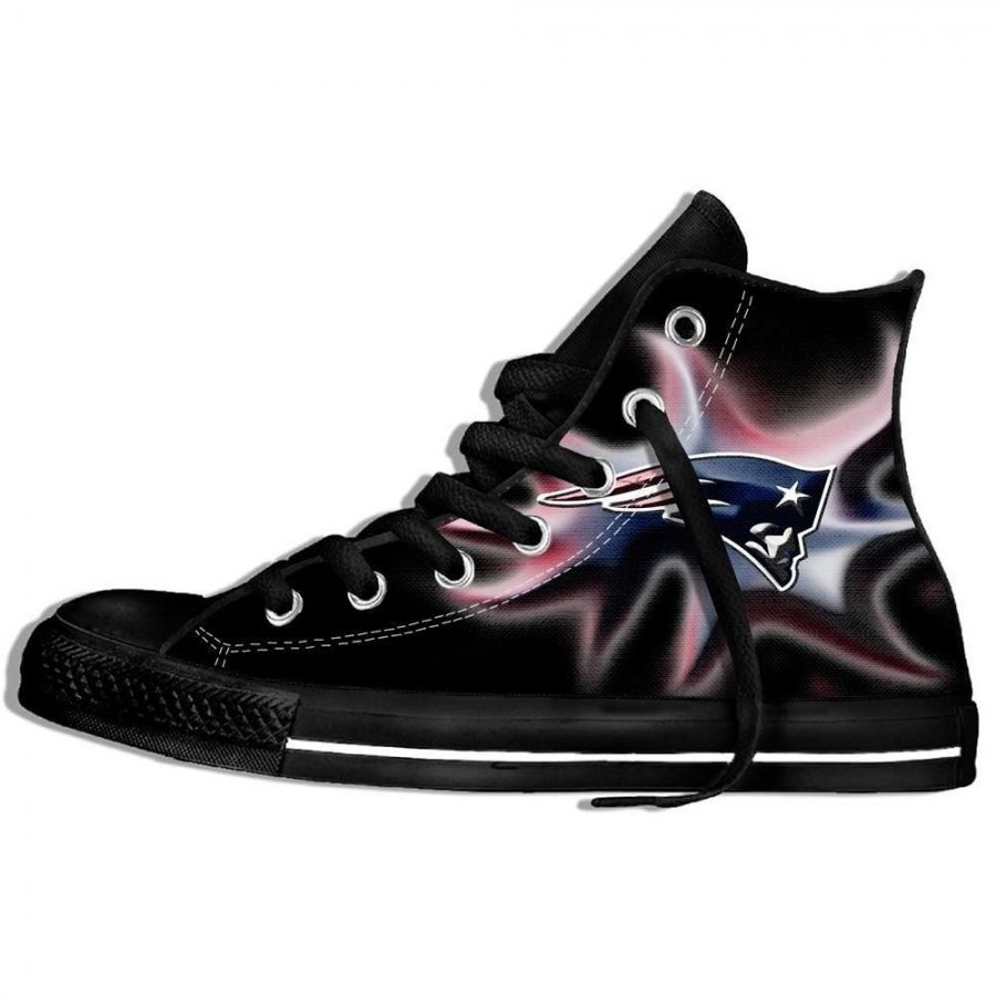 TeeDCMA New England Patriots High Top Canvas Shoes, Patriots Sneakers, Tennis Shoes