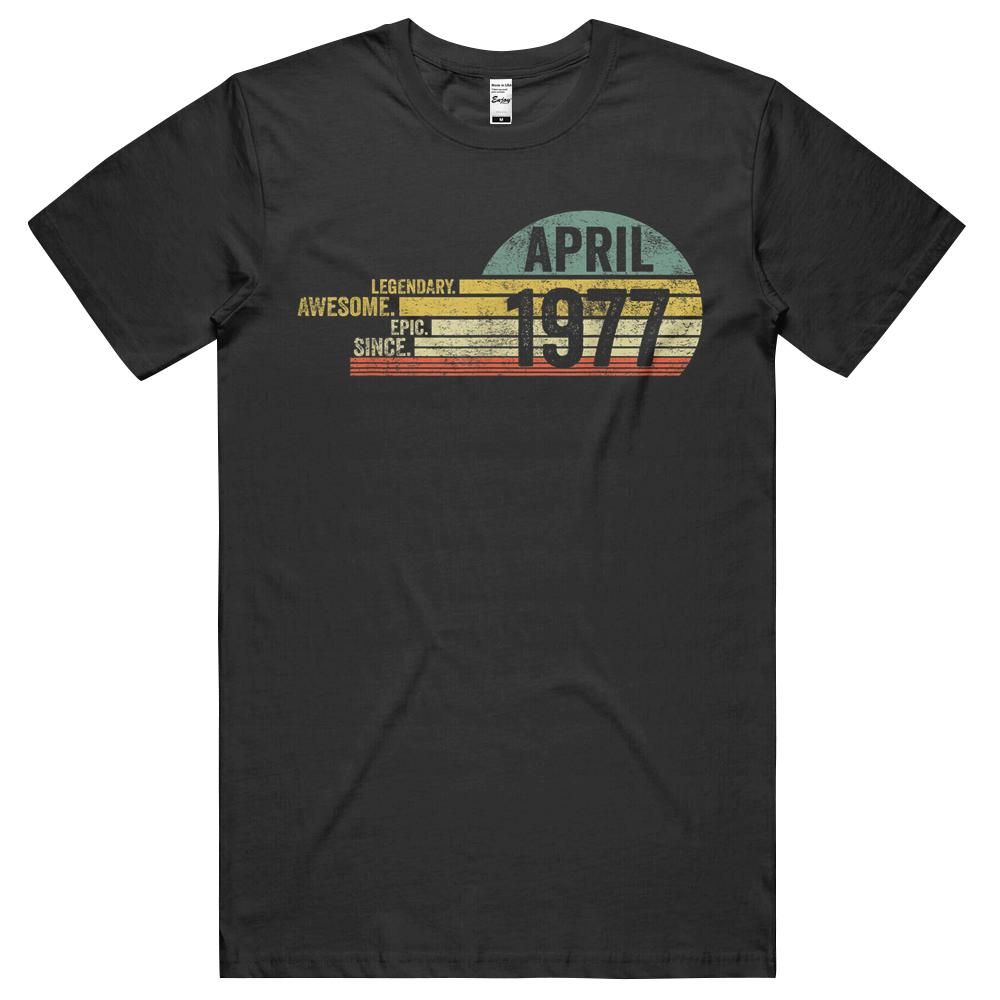 44 Year Old Legendary Retro Vintage Awesome Birthday 1977 Unisex Shirt