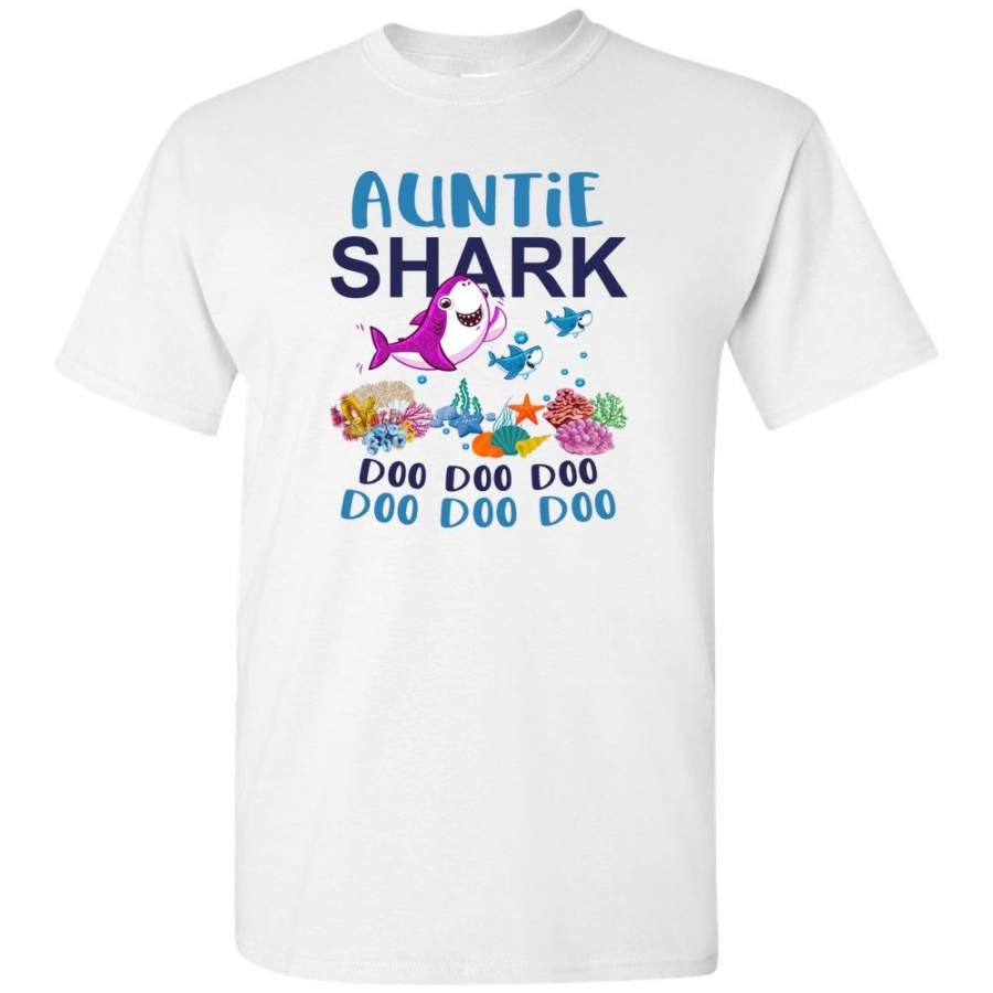 Auntie shark doo doo doo aunt gift Tee shirt