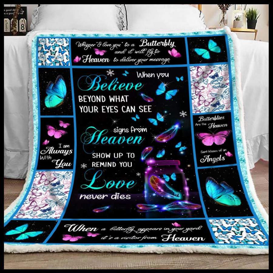 Butterfly Blanket I Am Always With You Gift For Daughter