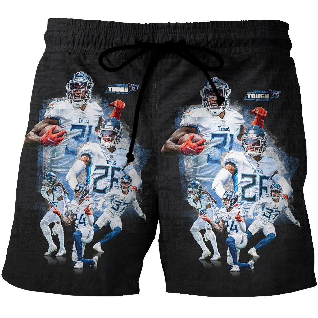 Tennessee Titans Players V8 3D All Over Print Summer Beach Hawaiian Short