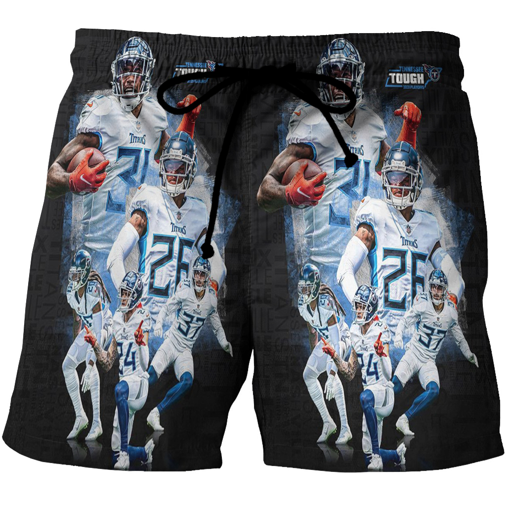 Tennessee Titans Players3 3D All Over Print Summer Beach Hawaiian Short