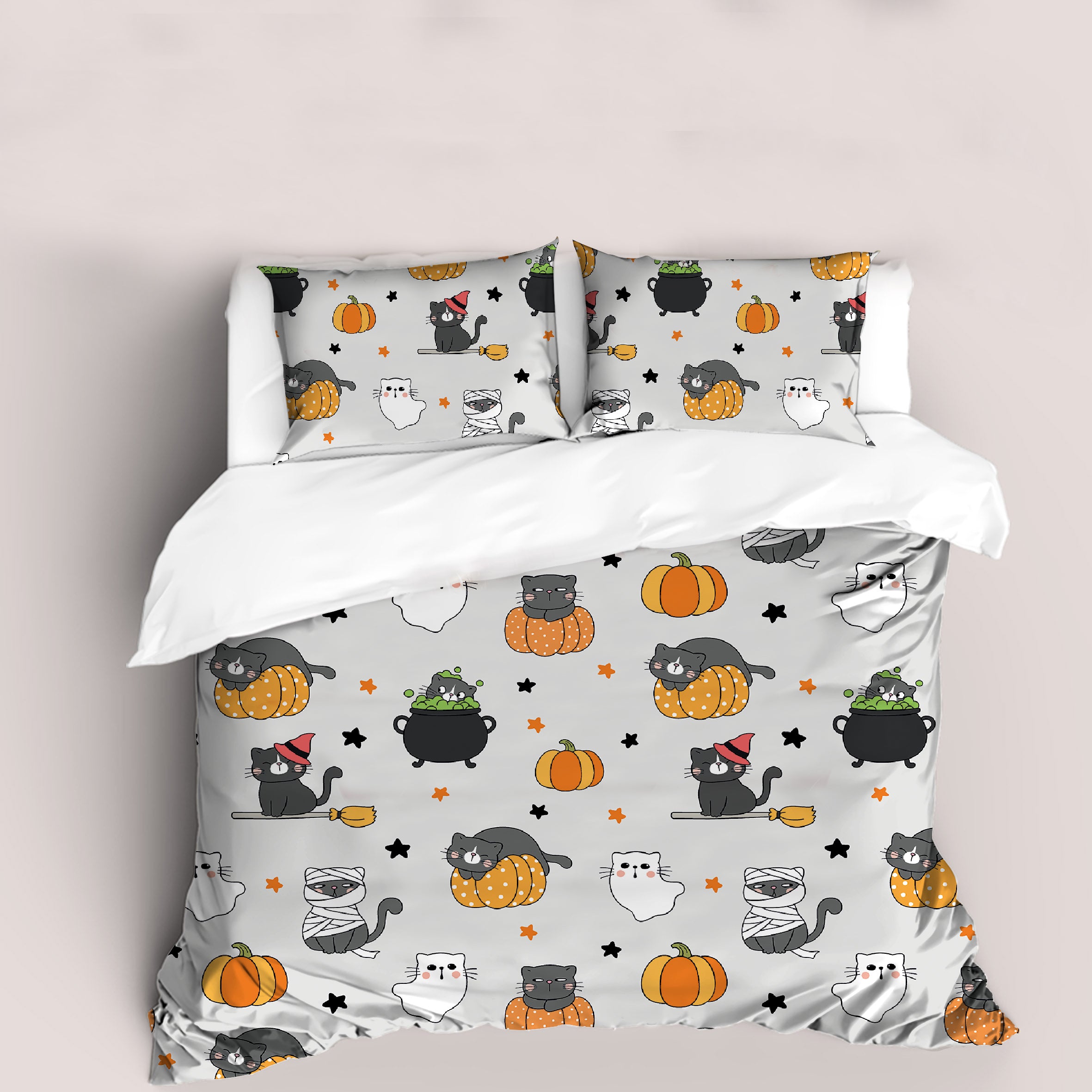 3D Halloween Pumpkin Ghost Quilt Cover Set Bedding Set Duvet Cover Pillowcases 79