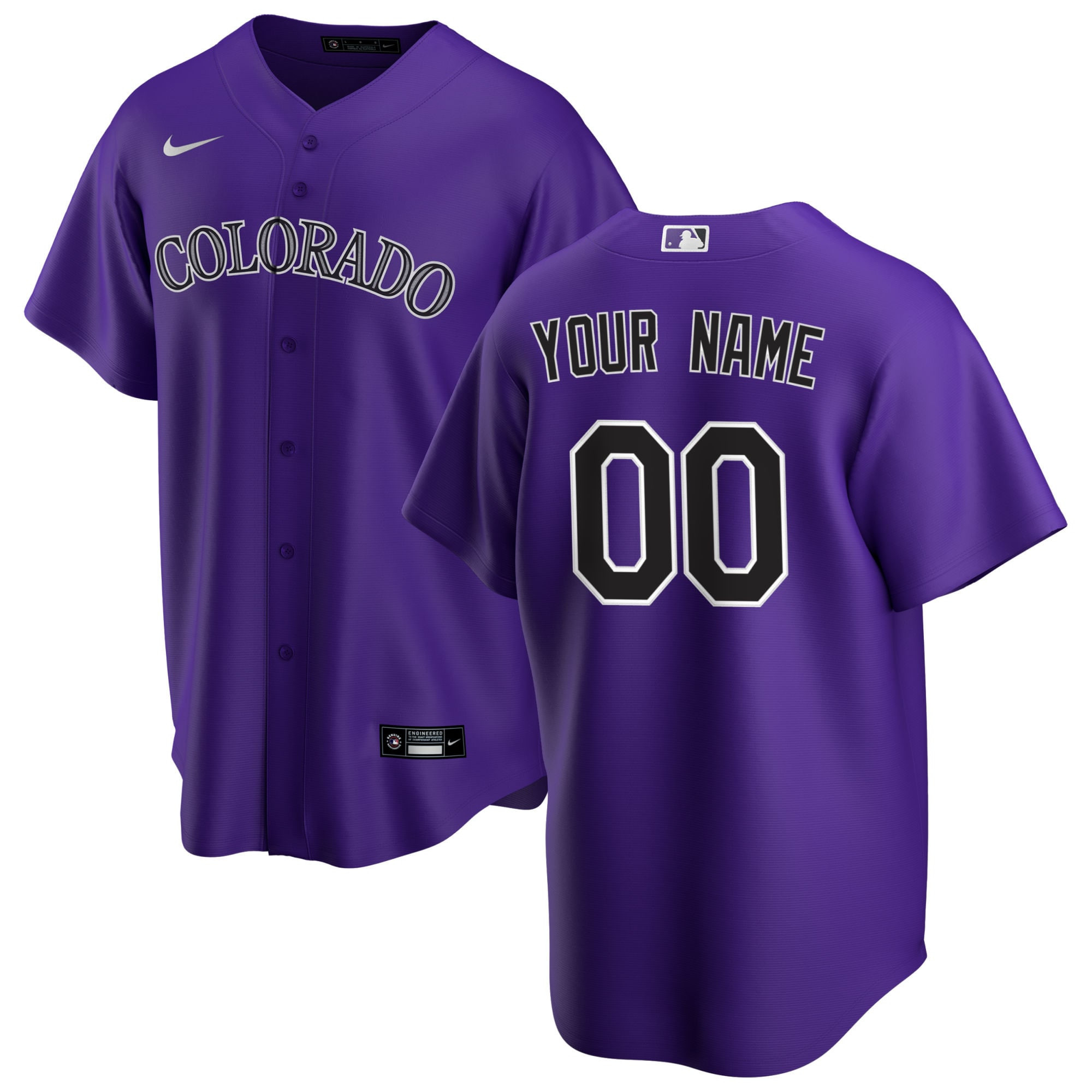 Colorado Rockies Alternate Replica Custom Jersey – Purple Custom Jerseys MLB