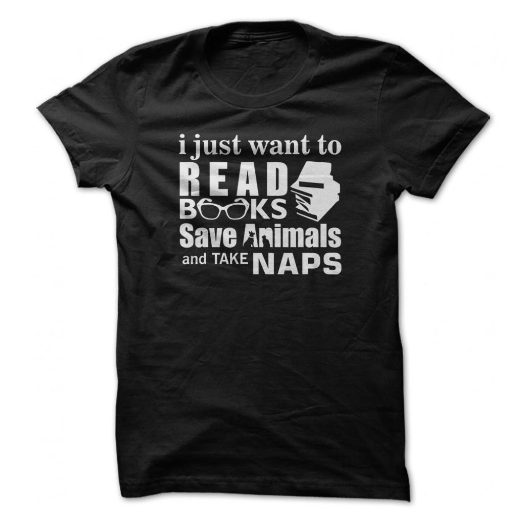 Read Books, Save Animals, Take Naps Guys Tee 2274556