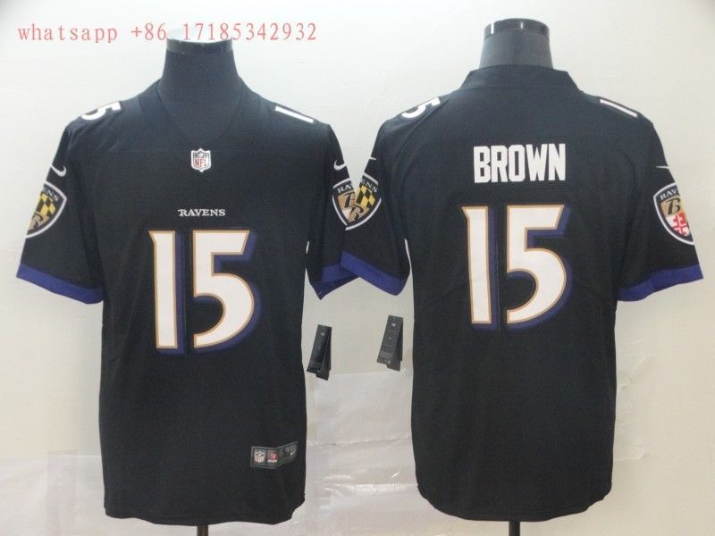 Baltimore Ravens Marquise Brown #15 2020 NFL Black Jersey Jersey