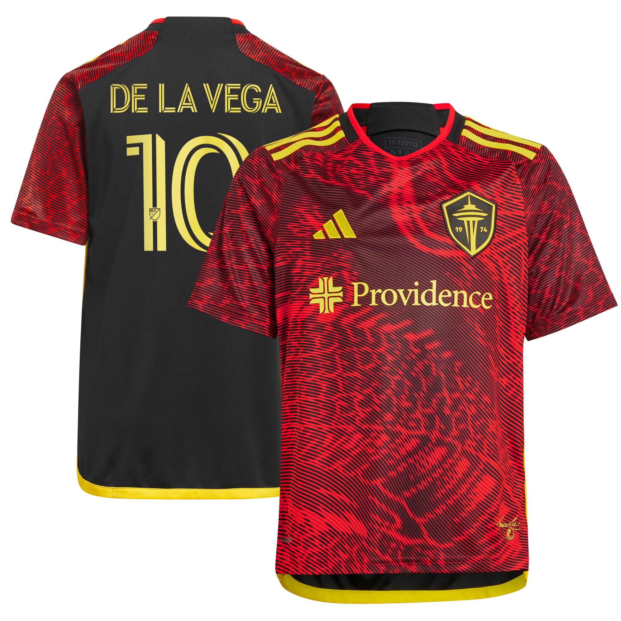 Pedro de la Vega Seattle Sounders FC Youth 2024 The Bruce Lee Kit Replica Player Jersey  Red